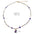 Wholesale Stainless Steel Amethyst Natural Stone Rice Bead Necklace