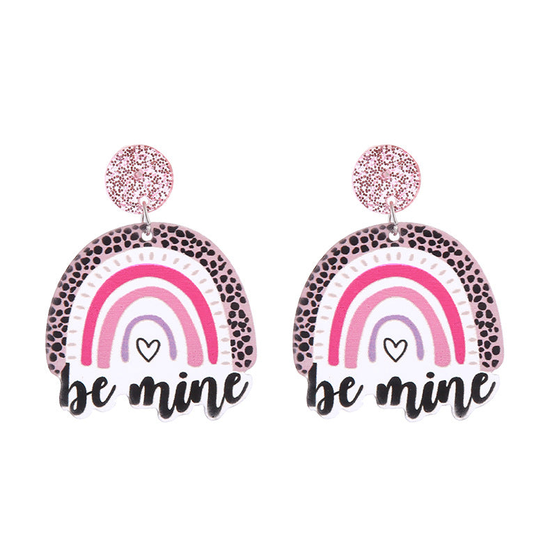 Wholesale Valentine's Day Flamingo Heart Earrings ACC-ES-ChouT010