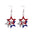 Wholesale  Independence Day earrings  personality red white blue diamond flag USA five-pointed star earrings