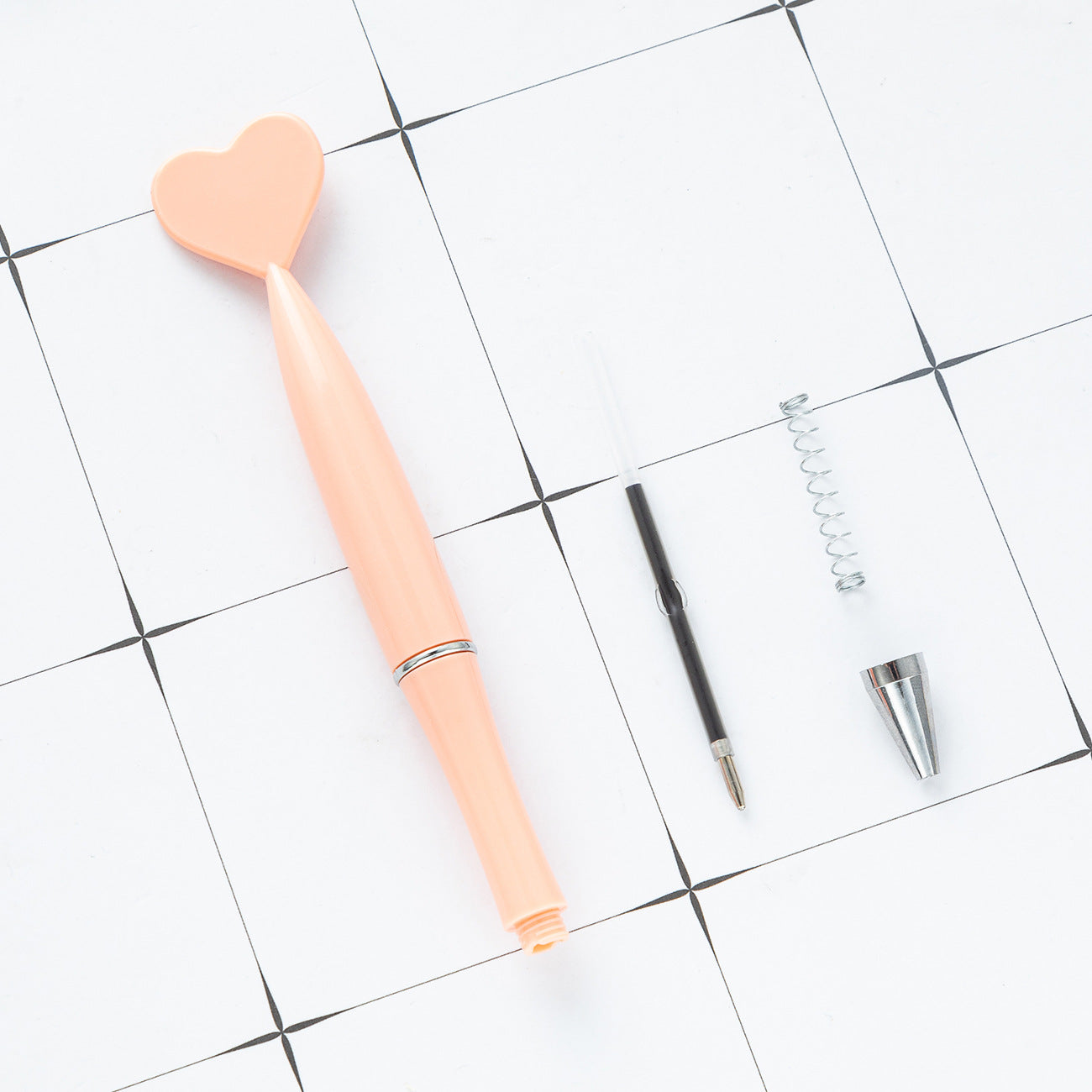 Wholesale Love Plastic Ballpoint Pen Heart Shaped Twist Pen ACC-PN-HuaH045