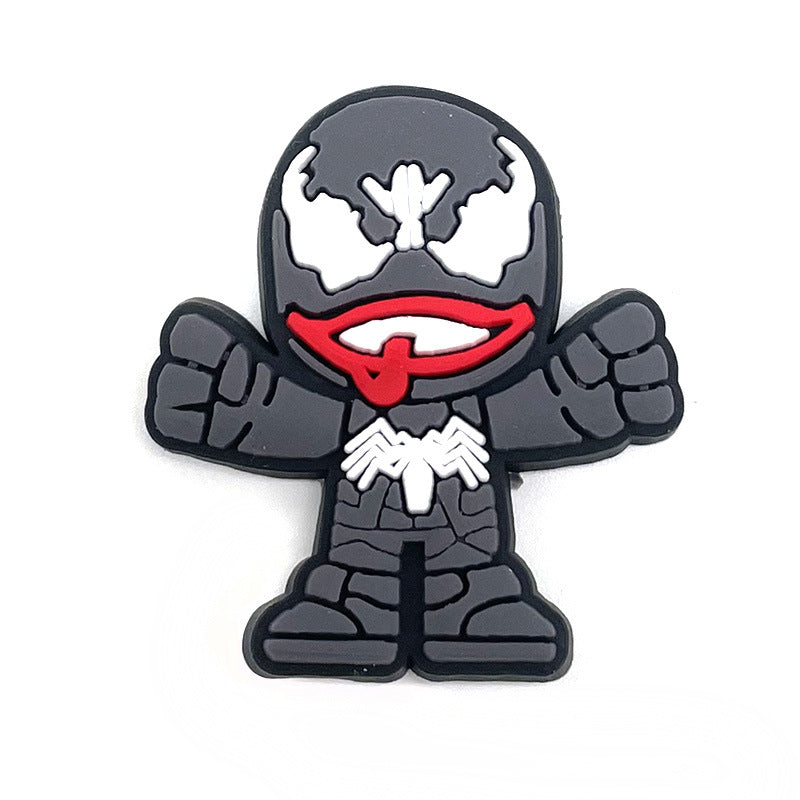 Wholesale 10pcs Soft rubber superhero cartoon Charms