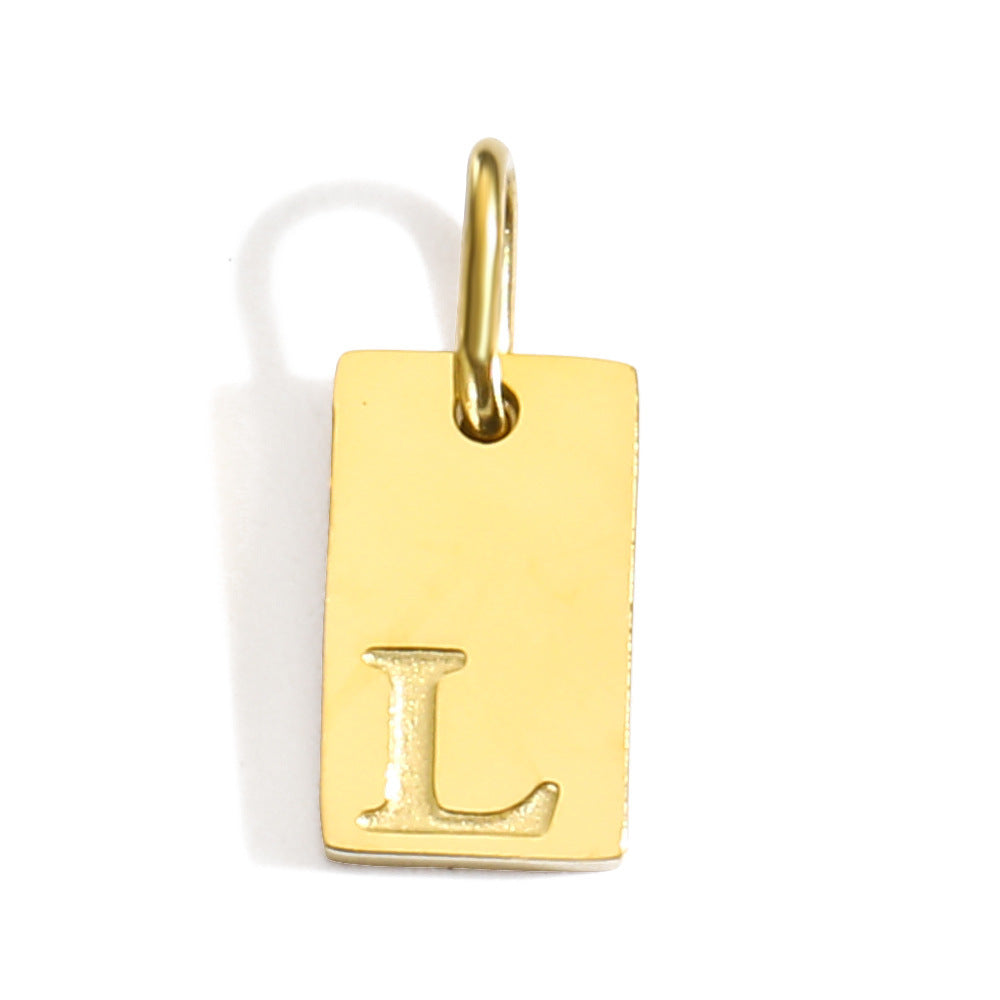 Wholesale Stainless steel birthday stone letter pendant