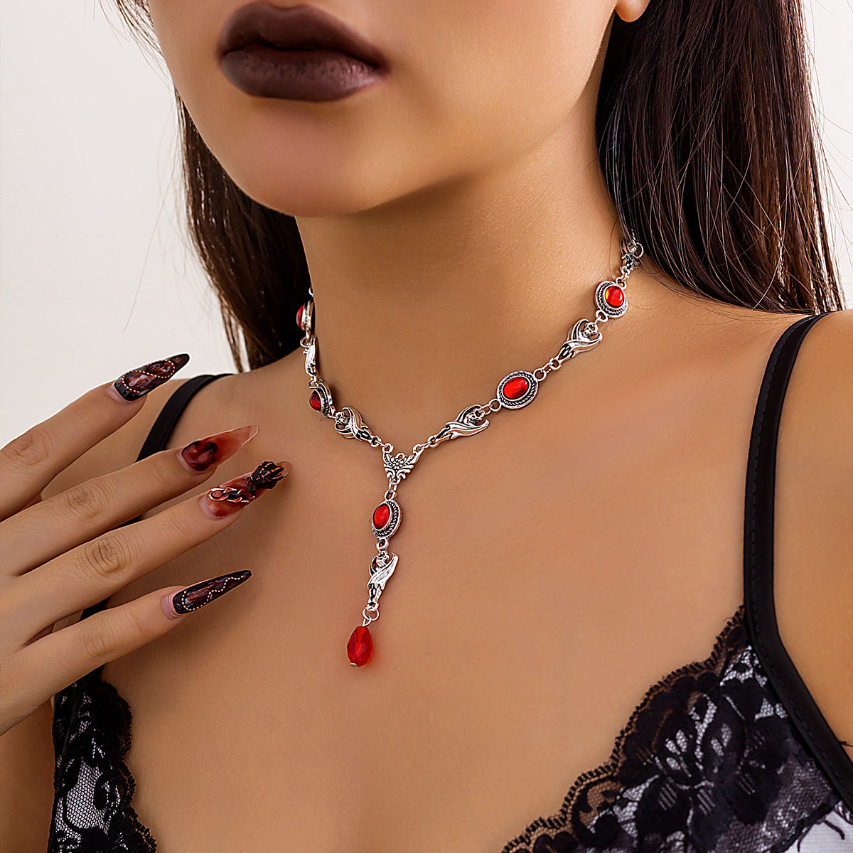 Wholesale Halloween Demon Gothic Style Alloy Necklaces ACC-NE-XueRou012