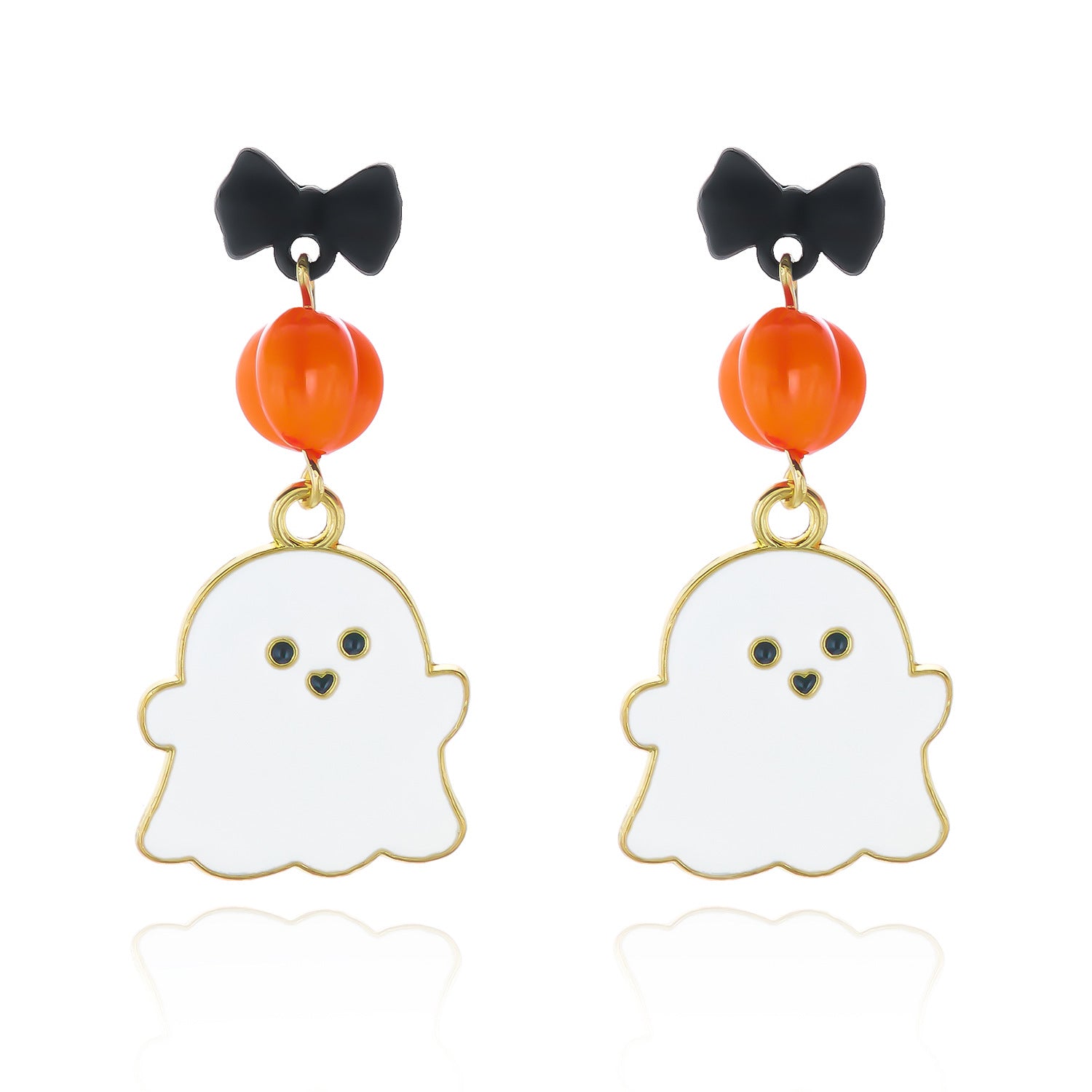 Wholesale Alloy Electroplated  Cat Ghost Ear Studs Jewelry Accessory for Party