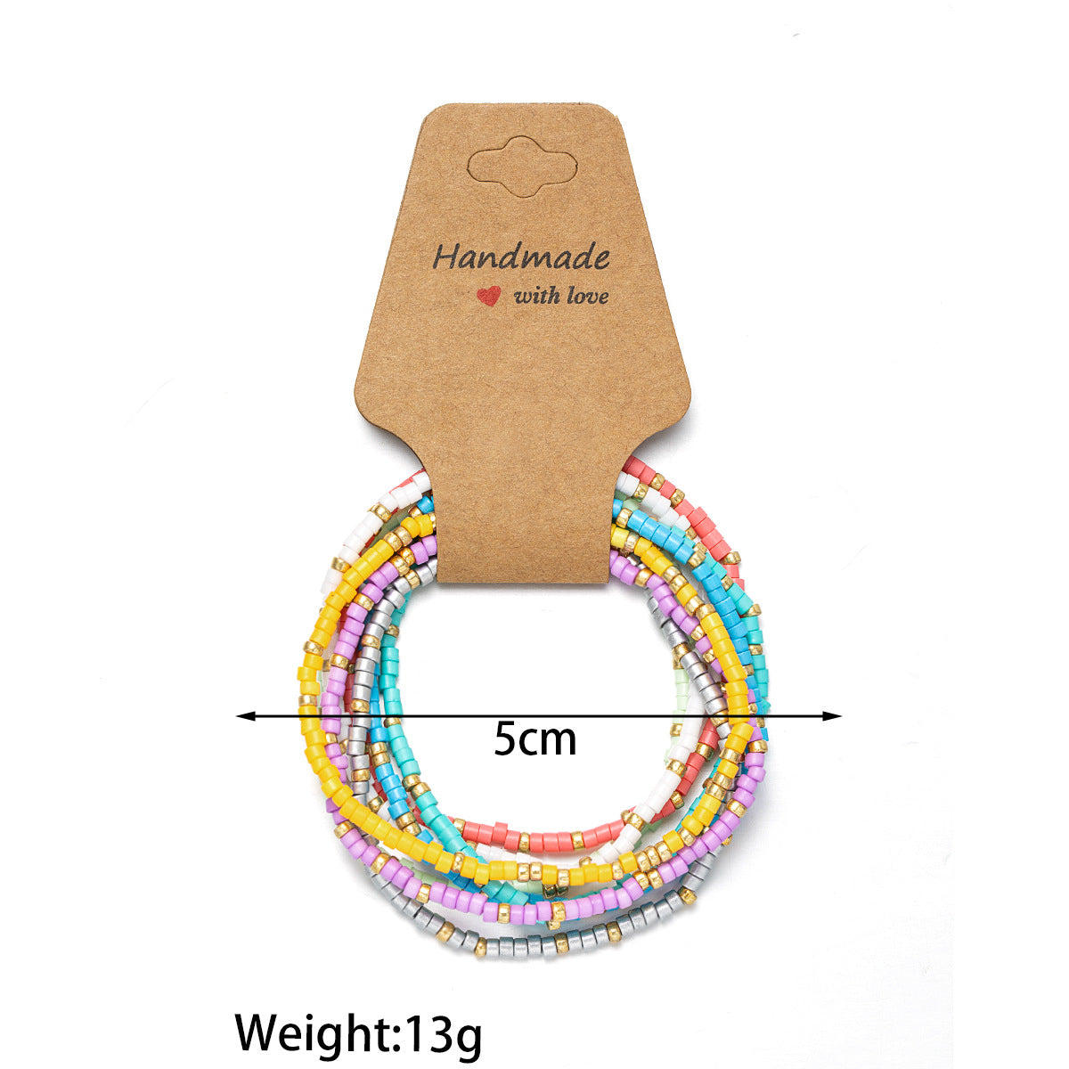 Wholesale  simple color beaded  multi-layer elastic ladies bracelet