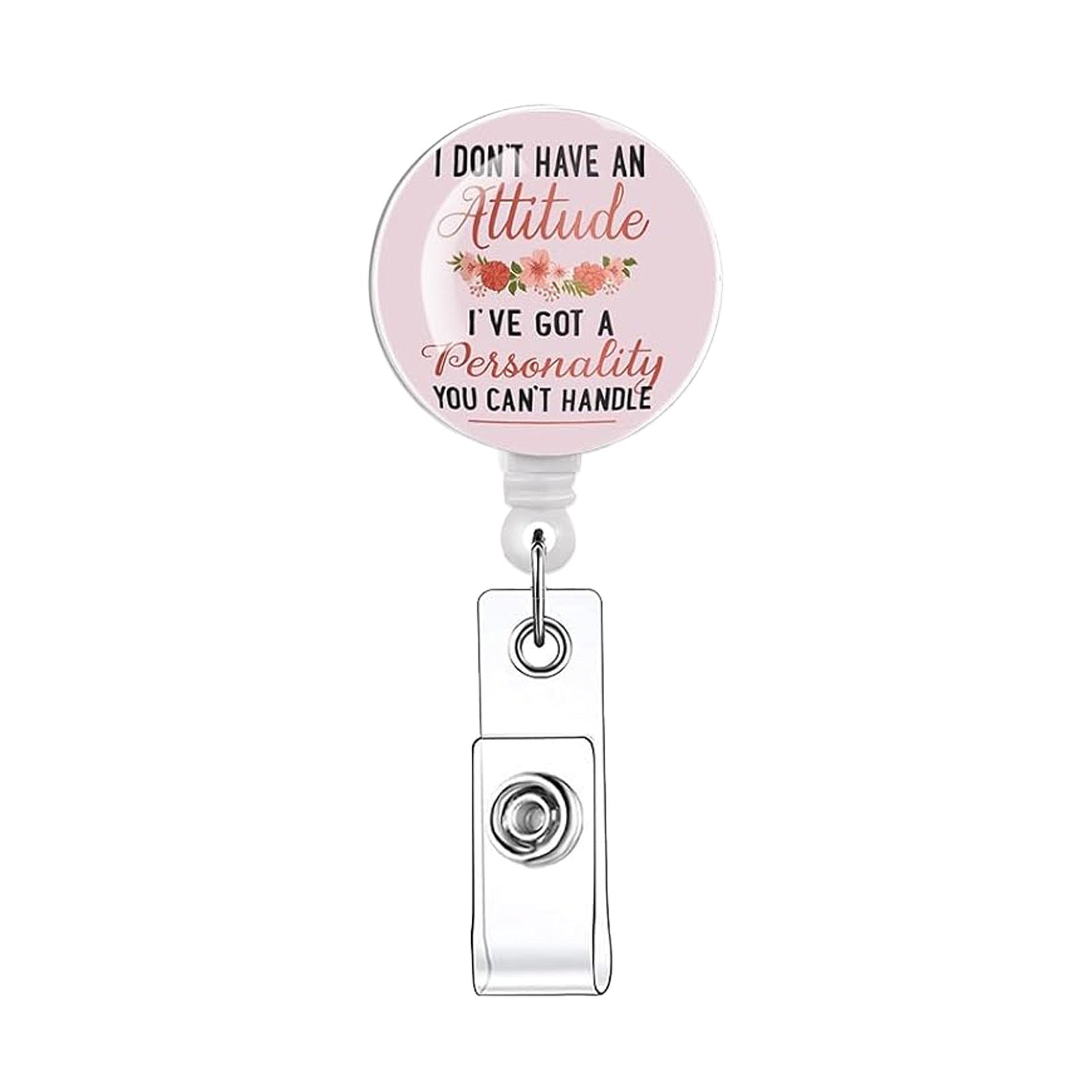 Wholesale Acrylic Retractable Badge Holder with English Quote for Everyday Office Use