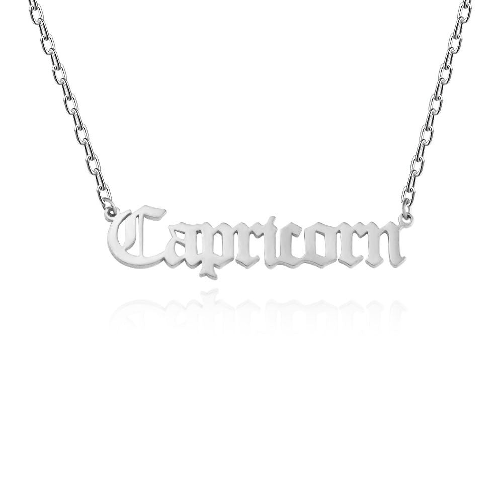 Wholesale Stainless Steel 12 Zodiac Letter Necklace ACC-NE-MiYi004
