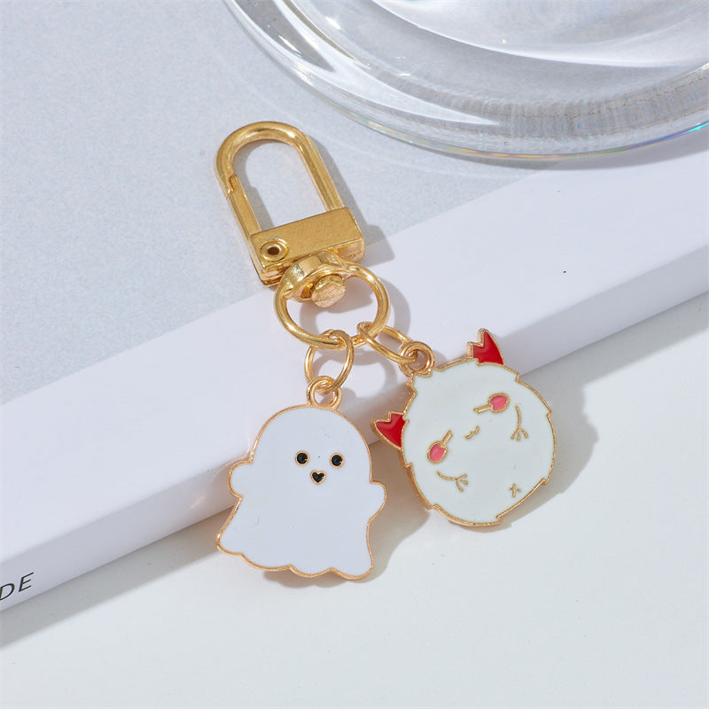 Wholesale Halloween Ghost Demon Witch Alloy Pendant Keychains ACC-KC-QingLian002
