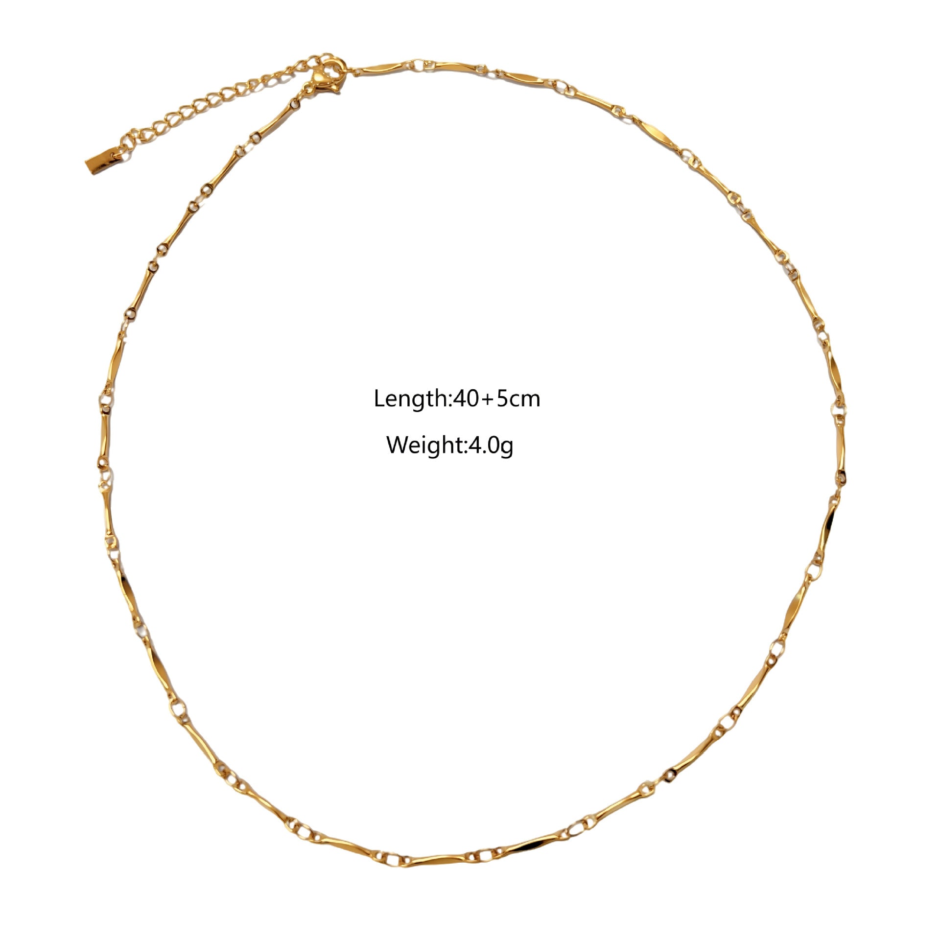 Wholesale Titanium Steel Natural Cut Sands Original Design Necklace