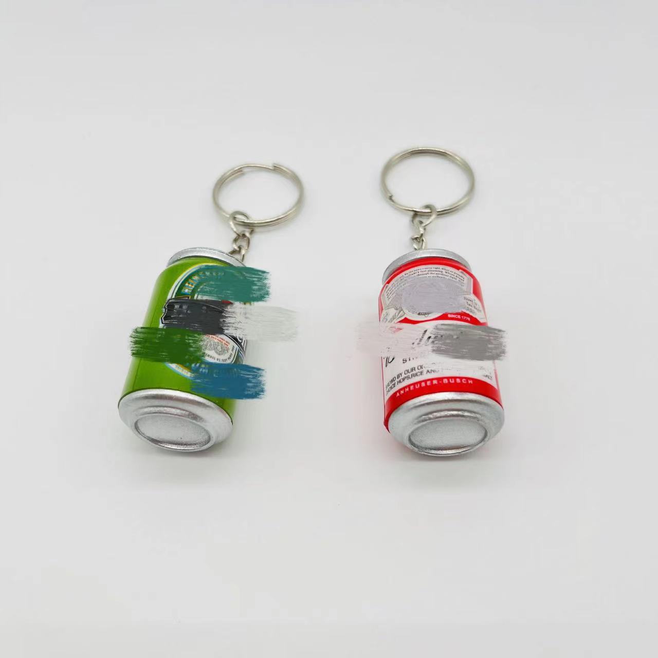 Wholesale  mini beverage bottle can keychain