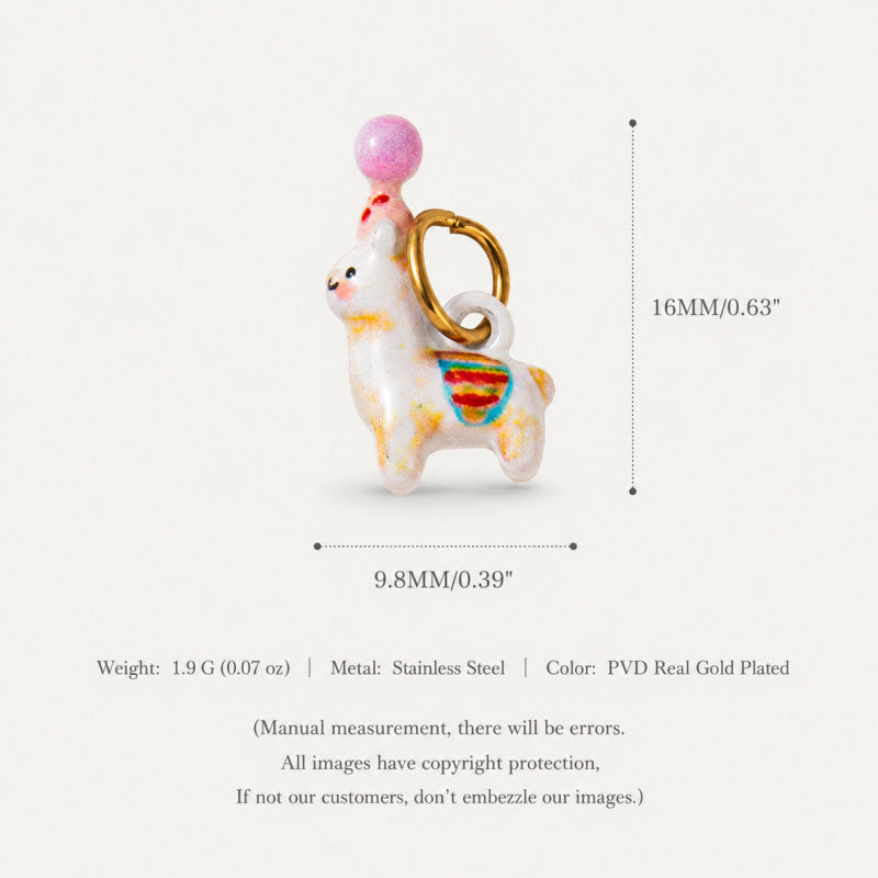 Wholesale Cute Cat Pendant Stainless Steel 18K Gold Plated DIY Jewelry Making Fashion Accessory Boutique Resale