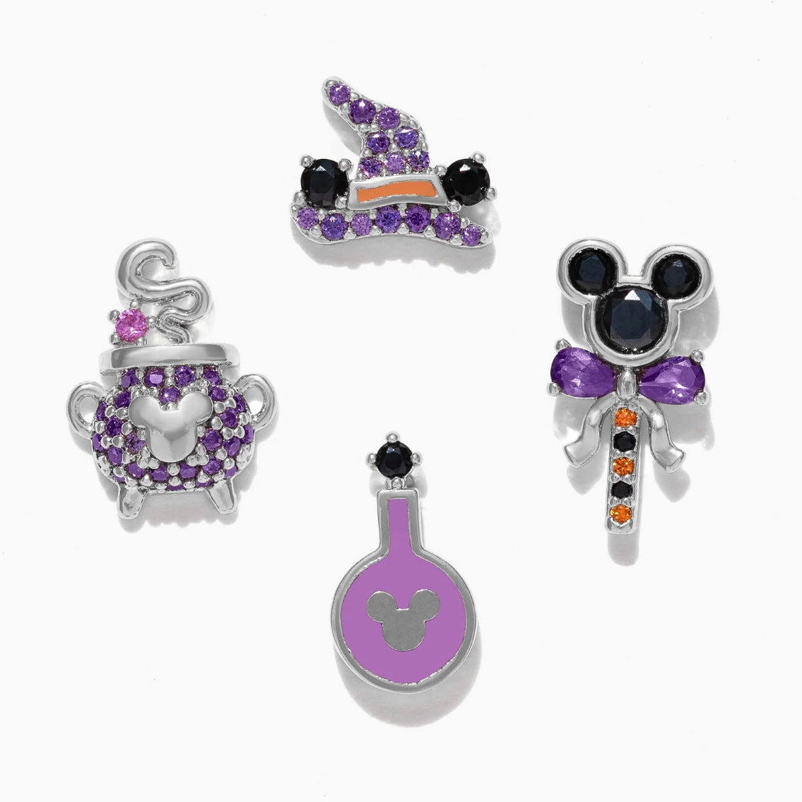 Wholesale Cute Cartoon Halloween Oil Drop Micro-Inlaid Zircon Pumpkin Earring Set ACC-ES-Xiny005