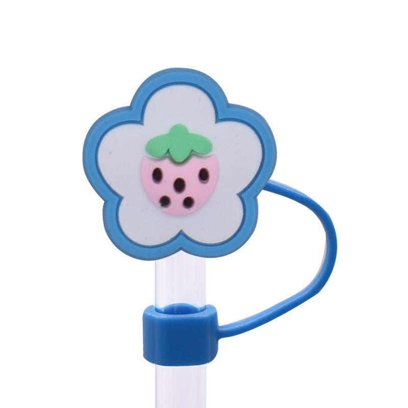 Wholesale Random 100pcs Cute food straw cover Straw Tube Cap