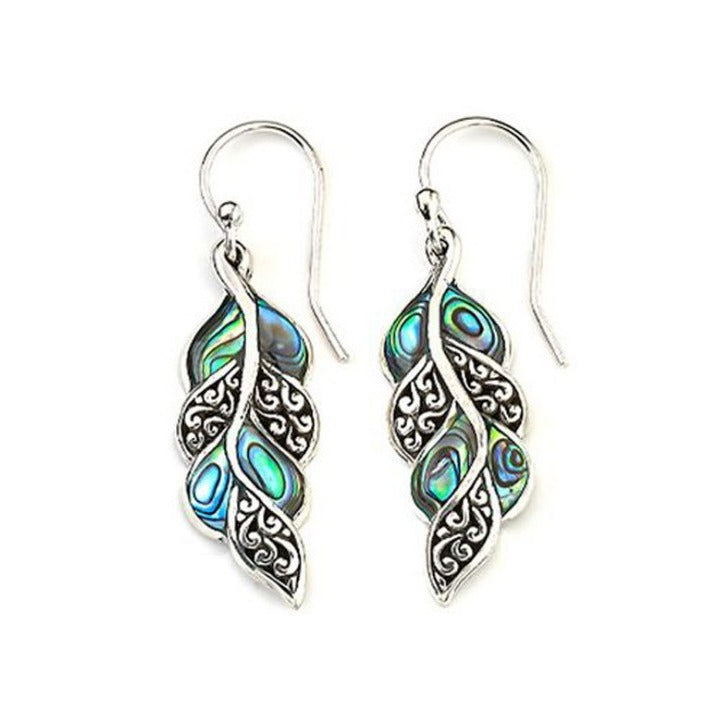 Wholesale Alloy Peacock Feather Earrings Retro Bohemian Trendy Jewelry Accessory