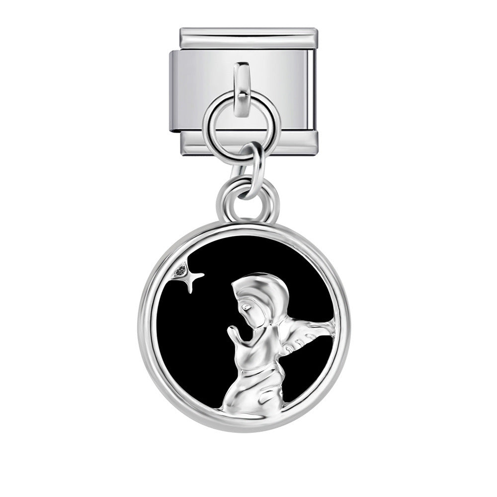 Wholesale   Italian Charm Bracelet 9mm DIY Single Hook Creative Stainless Steel Composable Bracelet