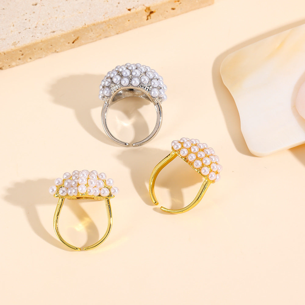 Wholesale Star Heart Half Circle Ring