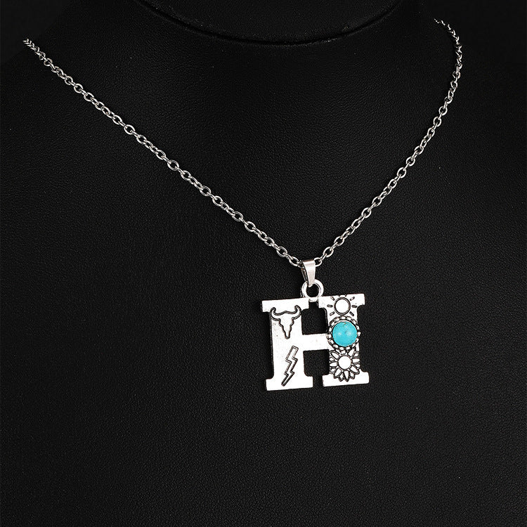Wholesale Bourbon Mia Style English Letter Necklace ACC-NE-Yuj001