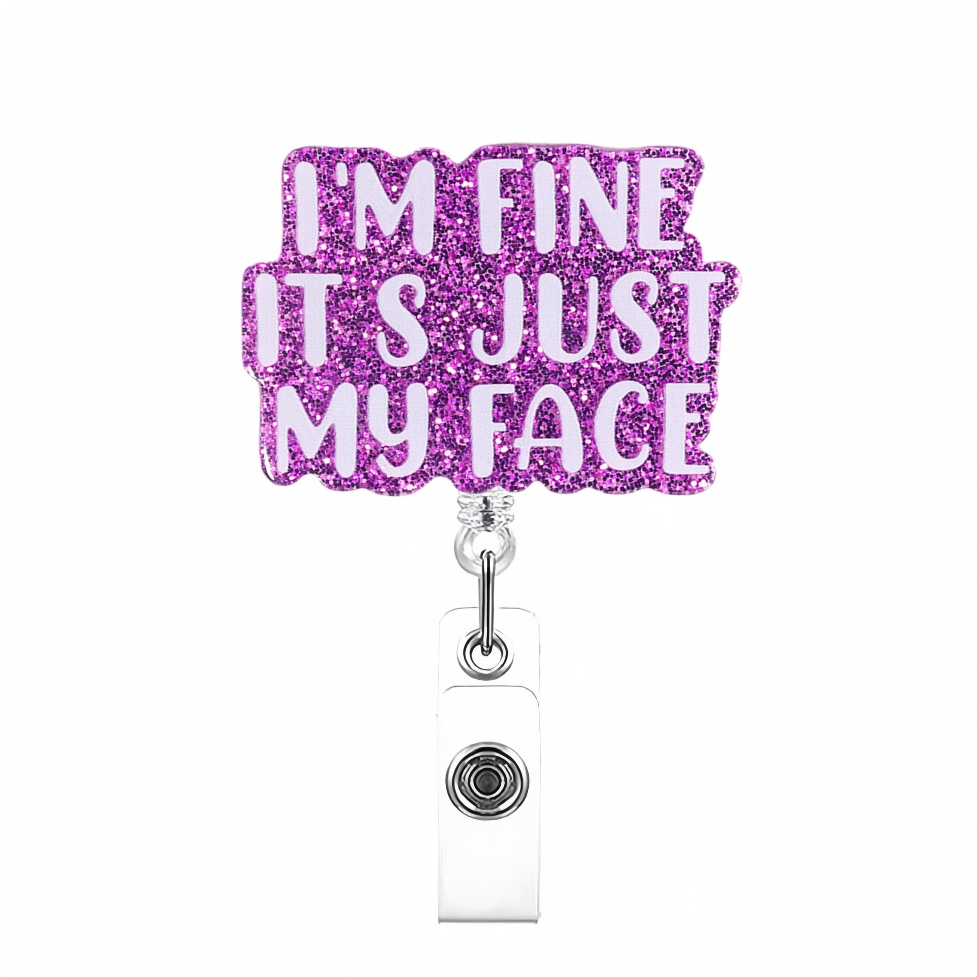 Wholesale Creative pattern acrylic Retractable Rotating Badge Keychain