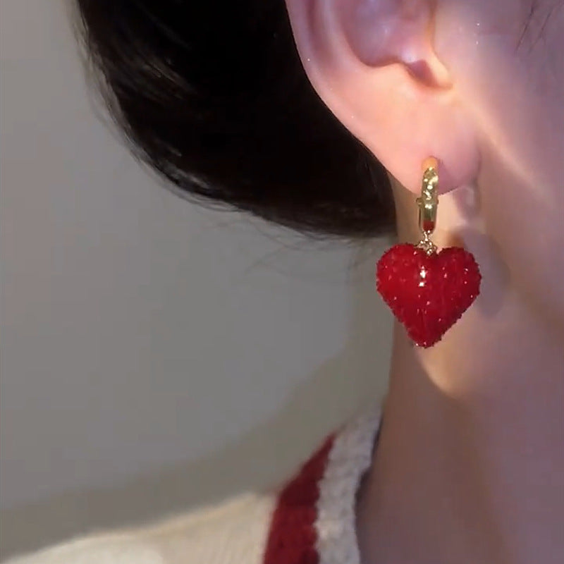 Wholesale  Red Candy Love Earrings