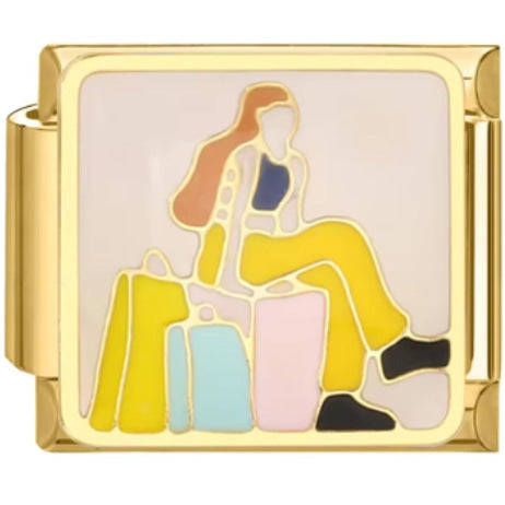 Wholesale Italian Charm Bracelet 9mm DIY  Pineapple Natural Landscape   Creative Stainless Steel Composable Bracelet