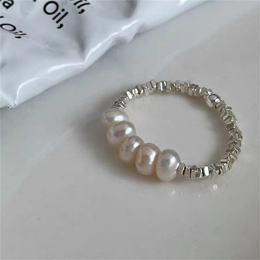Wholesale Plain Ring Brushed Aquamarine Ring Open No Fading Ring ACC-RS-Yues003