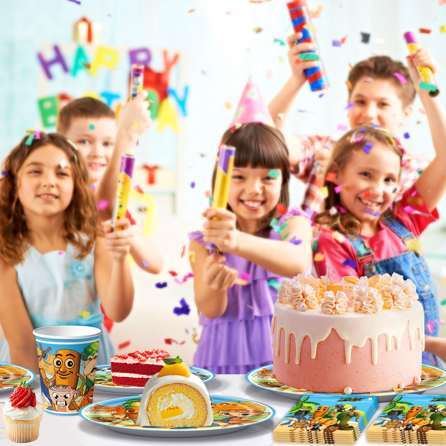 Wholesale Themed birthday party disposable tableware