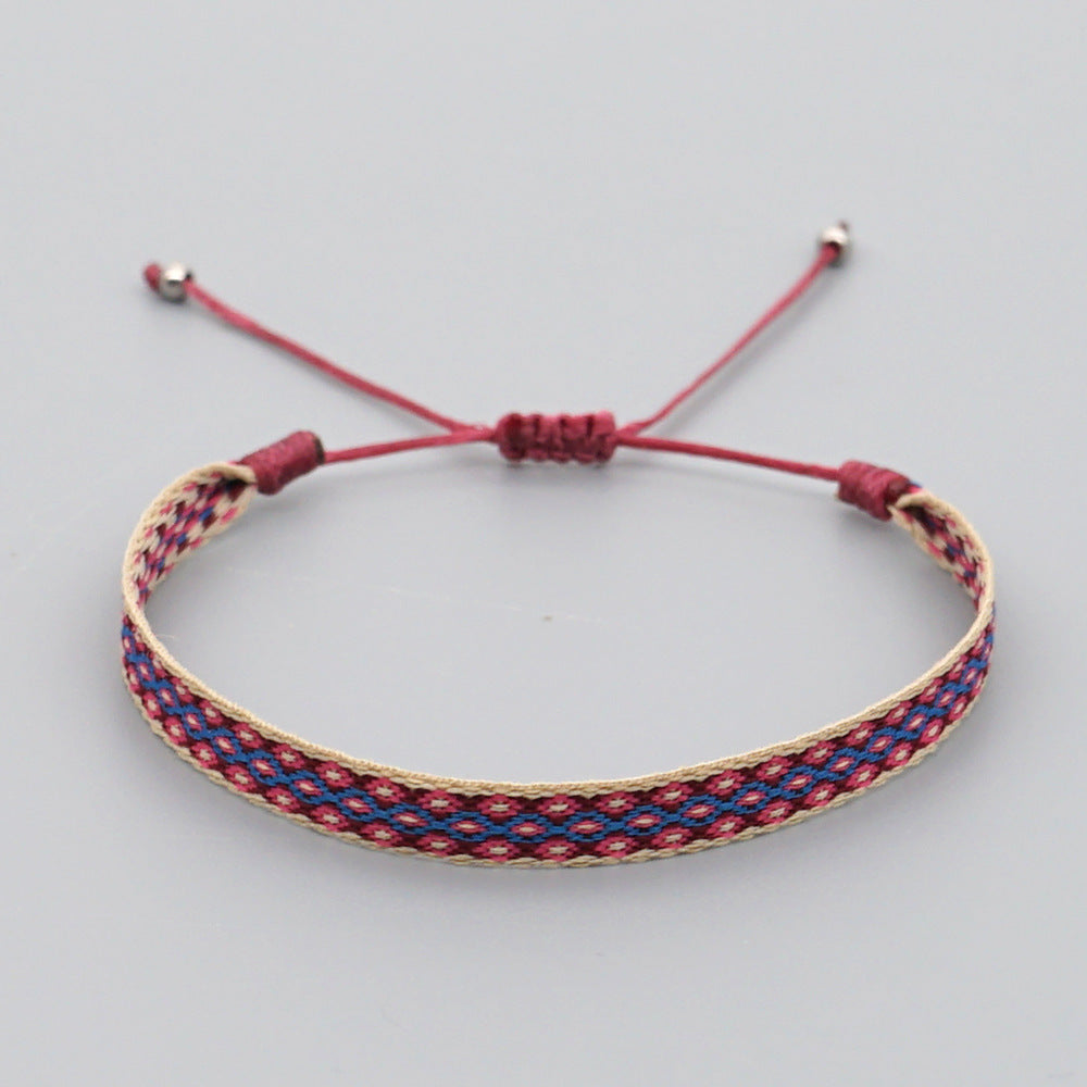 Wholesale Ethnic Style Webbing Lucky Stacking Bracelets Miyuki ACC-BT-Qiqi020