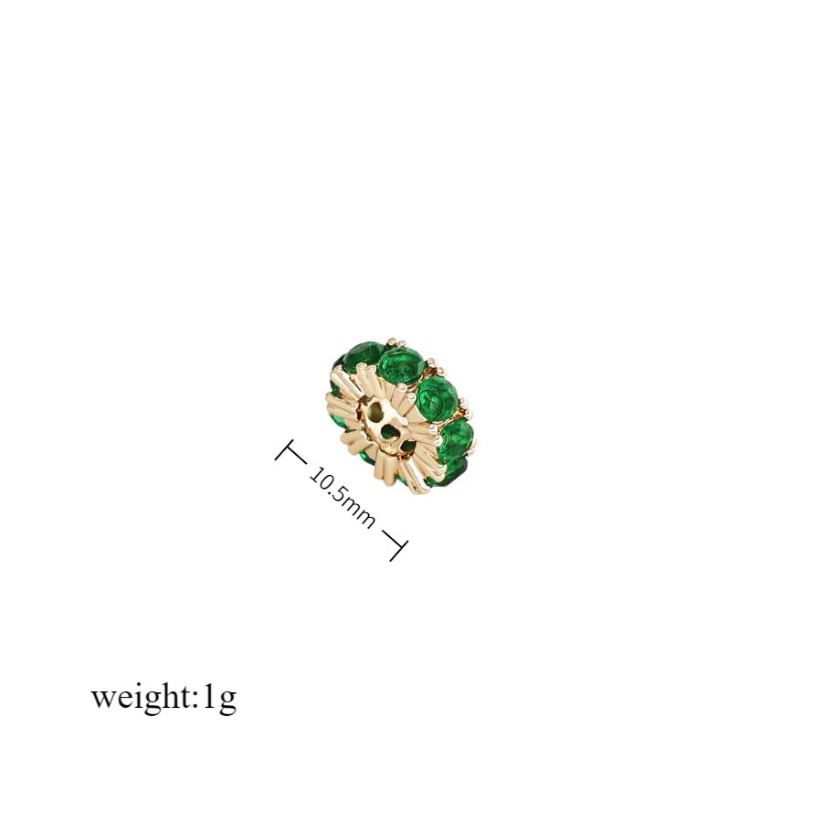 Wholesale Twelve Birthstone Round Hollow Pendant Birthstone Roller Zircon Accessories