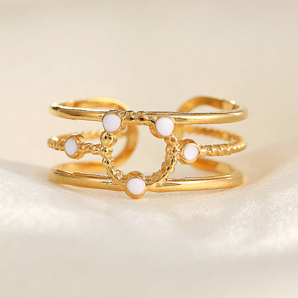 Wholesale Stainless Steel Micro Inlaid Zircon Loose Rings ACC-RS-TaiMei003