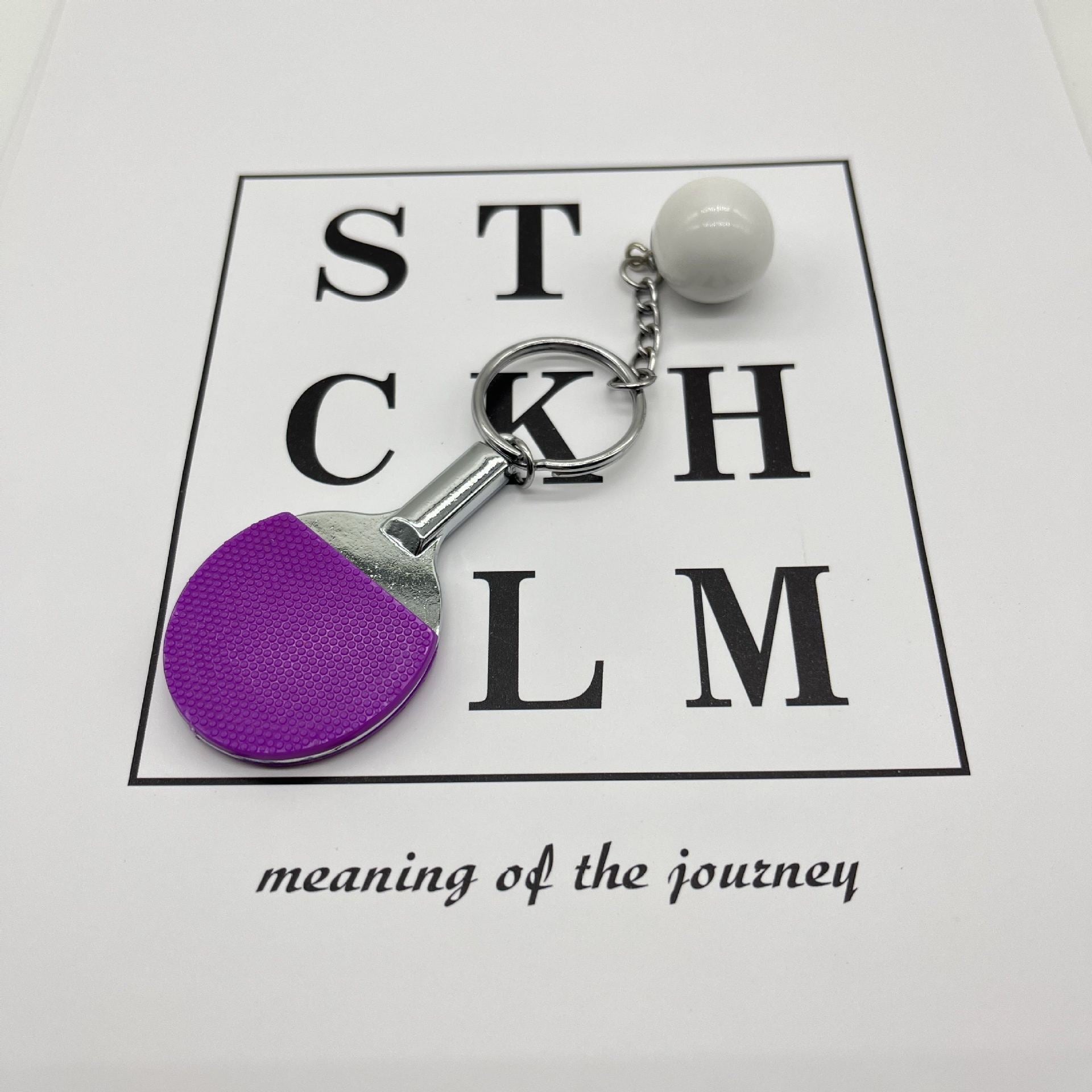 Wholesale  Table Tennis Racket Keychain Metal Sports Keychains