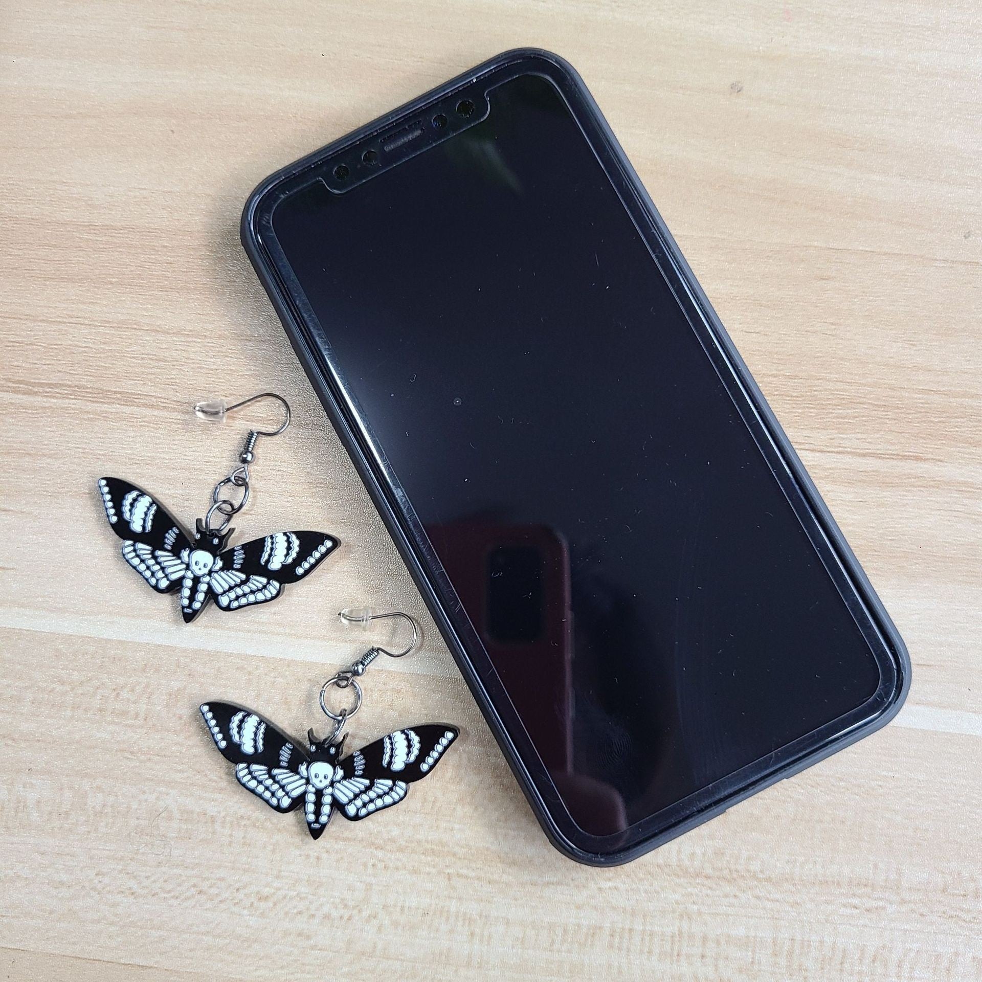 Wholesale  Skull Moth Butterfly Acrylic Earrings - Party Wear Jewelry Accessory