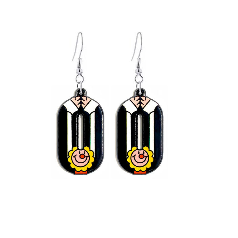 Wholesale Circus Clown Letters Acrylic Earrings ACC-ES-YiYuan013
