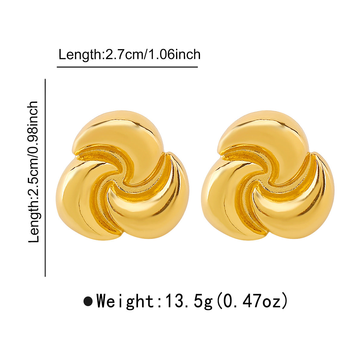 Wholesale rotating half-moon alloy earrings simple design geometric necklace ring