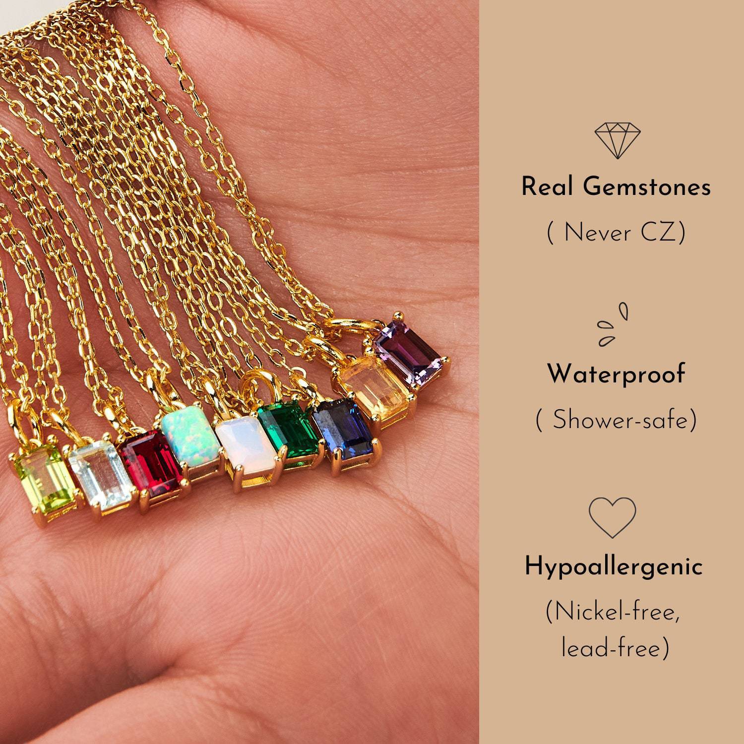 Wholesale Necklace Twelve Birthstone December Birthstone Pendant Titanium Steel Necklaces