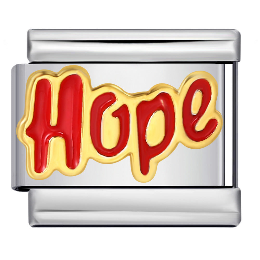 Wholesale Italian modular stainless steel welding dripping oil  DIY bracelet