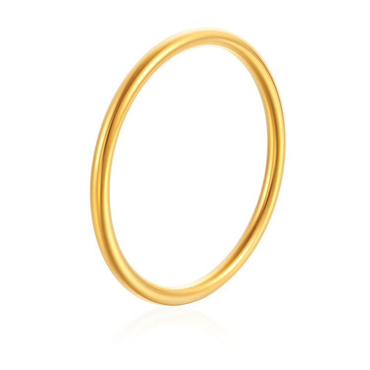 Wholesale Modern Minimalist Round Rhinestone Gold Plated Stainless Steel Bracelet