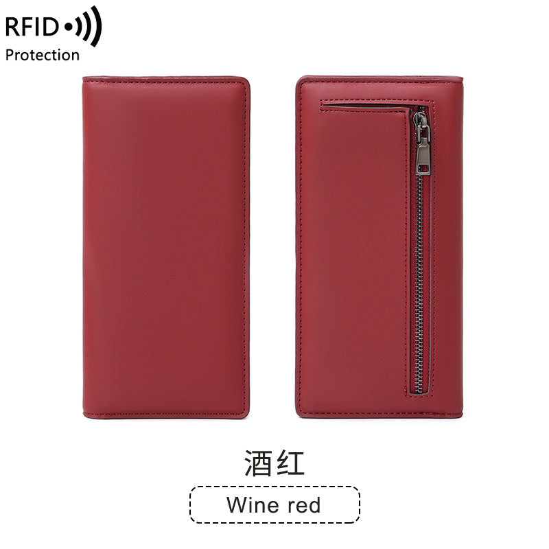 Wholesale solid color long wallet