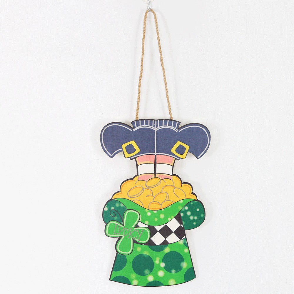 Wholesale St. Patrick's Decorative Wooden Plate Door Hanging Hat Boots Hanging Irish Festival