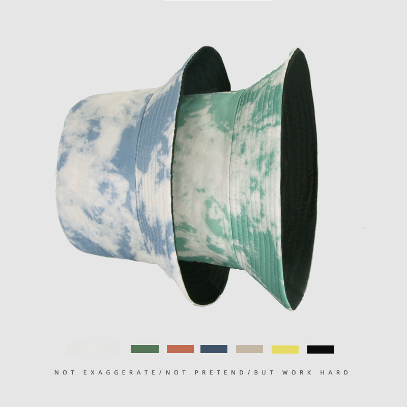 Wholesale  Printed Pattern Fisherman's Hat Tie-Dyed Double-Sided Basin Hat Bucket Hat