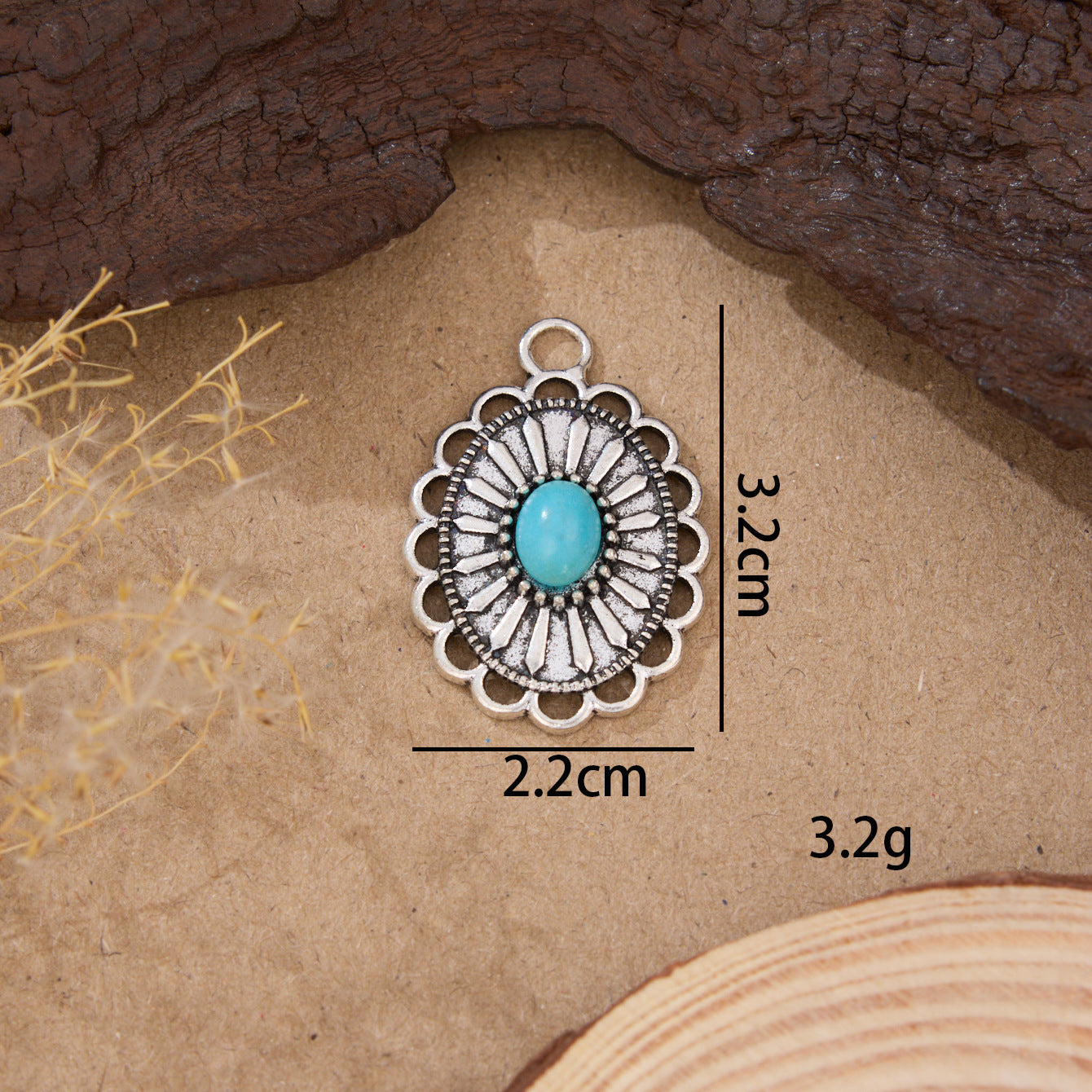 Wholesale Vintage Bohemian Turquoise Inlaid Jewelry DIY Accessories