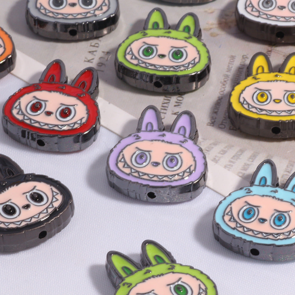 Wholesale 10pcs  Alloy Cute Cartoon Beads DIY Bead Accessories