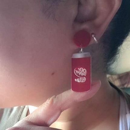 Wholesale  Creative Design Coke Drink Bottle 2D Acrylic Pendant Earrings