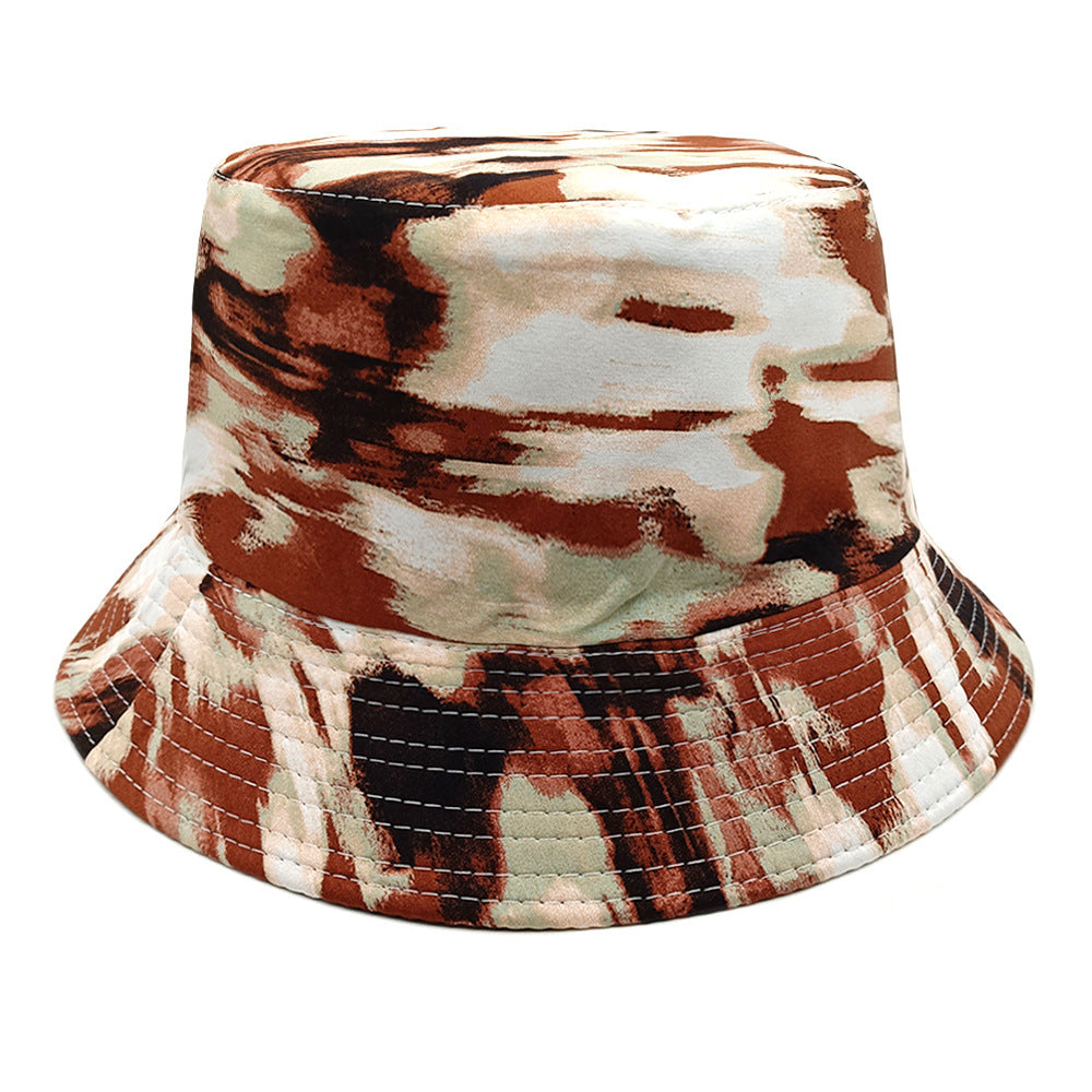 Wholesale Tie-dye graffiti bucket hat double-sided