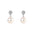 Wholesale pearl ear clip female  light luxury silver needle earrings