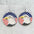 Wholesale Independence Day  American Flag Eagle Round Five-pointed Star Printed Wooden Earrings