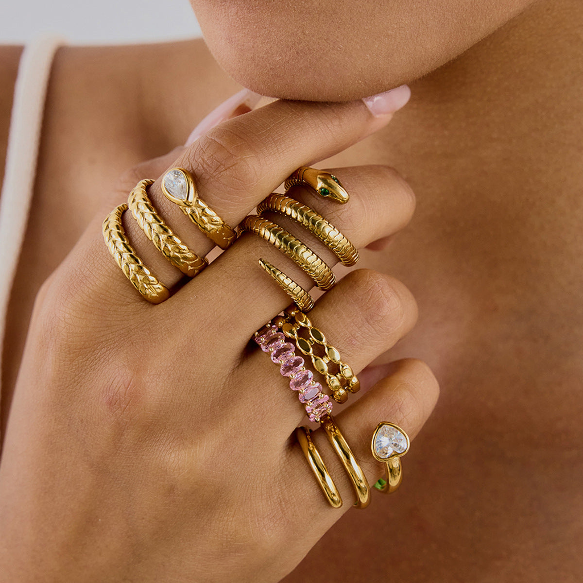 Wholesale Stainless steel  Rings Non-Fading Jewelry Accessible Luxury Jewelry