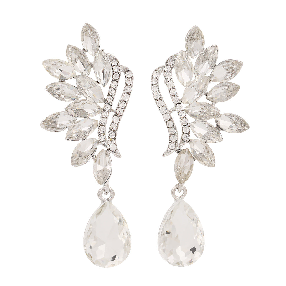 Wholesale Full Diamond Oval Tassel Earrings Luxury Earrings ACC-ES-YiN002