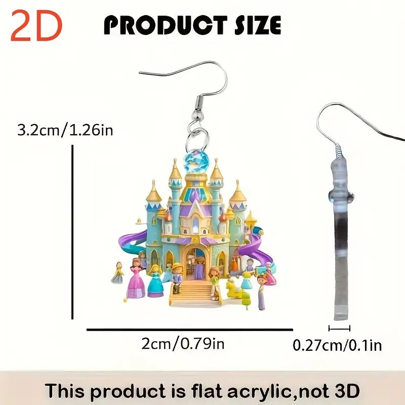 Wholesale Acrylic Castle Earrings