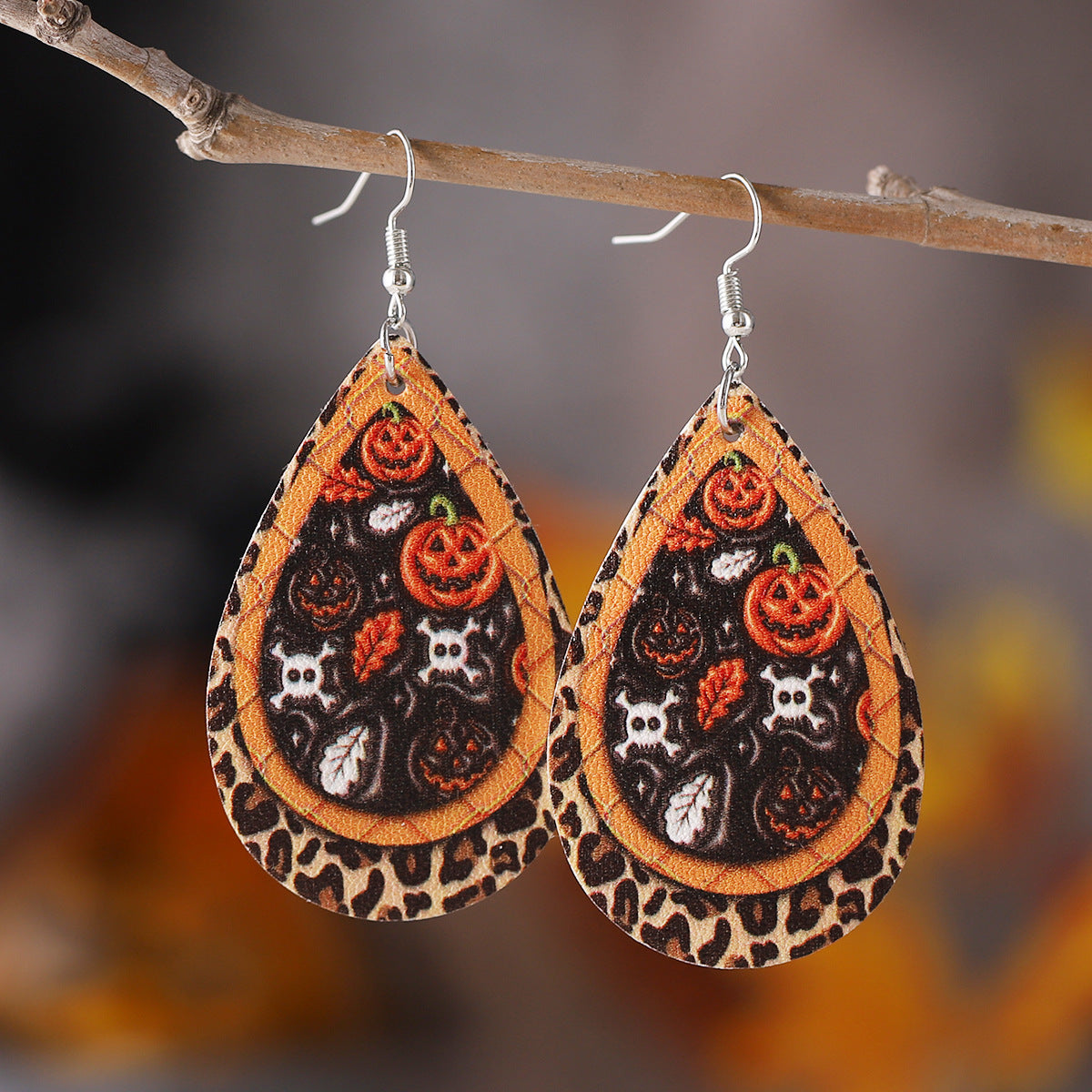 Wholesale  Gothic Style Cute Flower Ghost Pumpkin Skull Drop Earrings