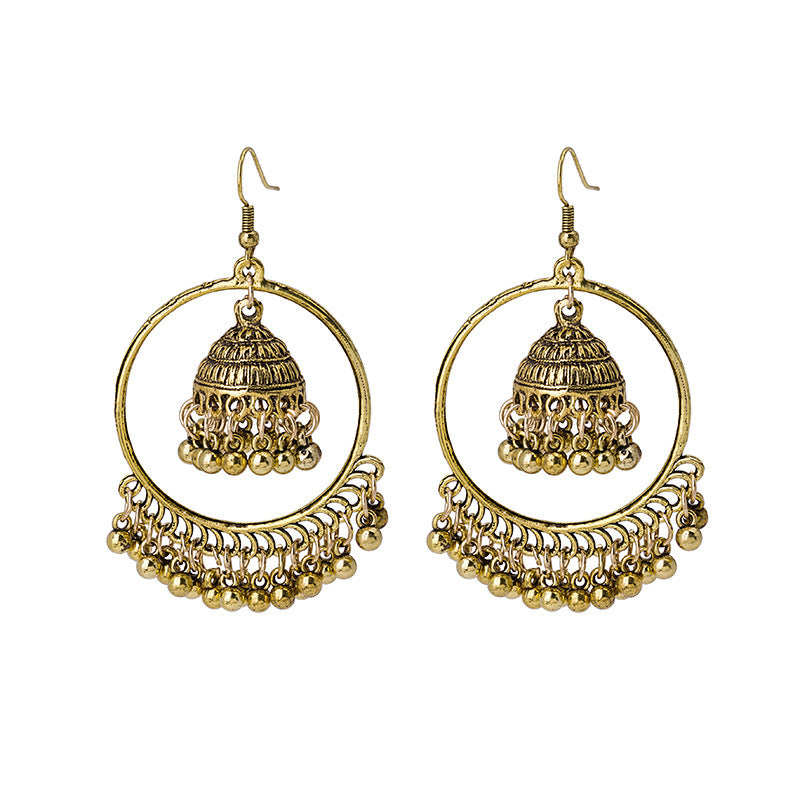 Wholesale Turquoise Earrings Bohemian Feather Tassel Drop Earrings ACC-ES-MDD014